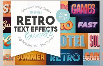 Retro Text-<span class='badge badge-warning'>Effects</span> -The Big Bundle CreativeMarket-5049158