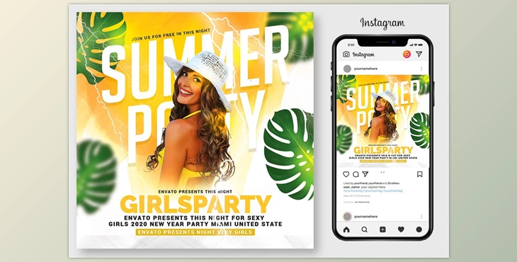 Summer Beach Party Flyer CreativeMarket-4969965