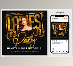 Ladies Club Night Party Flyer CreativeMarket-4967065
