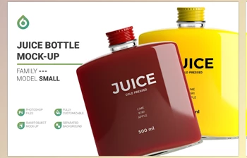 Juice <span class='badge badge-warning'>Bottle</span> Mockup CreativeMarket-5323563