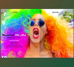 Festival Oil Art Photoshop Action CreativeMarket-5340252