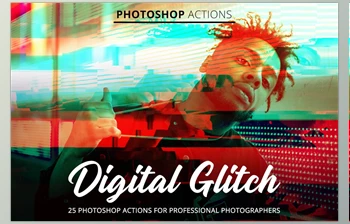 Digital Glitch <span class='badge badge-warning'>Actions</span> for <span class='badge badge-warning'>Photoshop</span> CreativeMarket-4845098