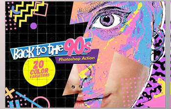 Back to the 90s Photoshop Action <span class='badge badge-warning'>CreativeMarket-5335278</span>