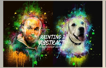 Abstract Painting Action 2 <span class='badge badge-warning'>CreativeMarket-4867433</span>