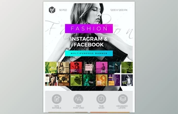 50 Fashion Instagram & <span class='badge badge-warning'>Facebook</span> Banners GraphicRiver-28479359