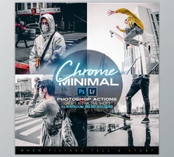 Chrome Minimal Photoshop Actions + LR Presets GraphicRiver-28257313