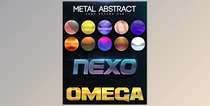 Metal Abstract Text Styles V19 GraphicRiver-27635852