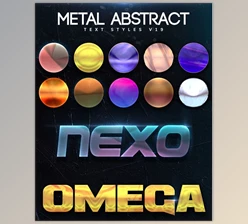Metal Abstract Text Styles V19 GraphicRiver-27635852