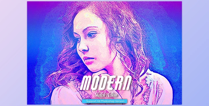 Modern Sketch Photoshop Action CreativeMarket-5467530