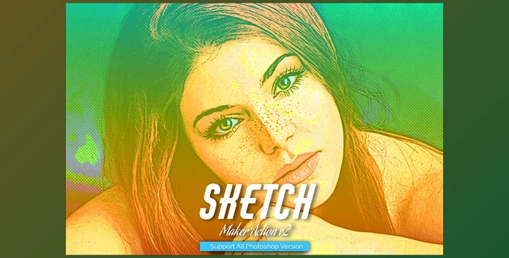 Color Sketch Photoshop Action V2 CreativeMarket-5467241