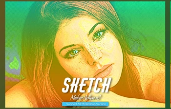 <span class='badge badge-warning'>Color</span> Sketch Photoshop Action V2 CreativeMarket-5467241