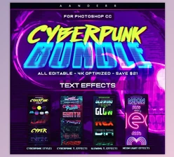 Cyberpunk Photoshop Effects Bundle GraphicRiver-28590685