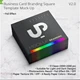 Business Card Branding with Foil effect Square Template Mock-Up V2.0 GraphicRiver-28422485