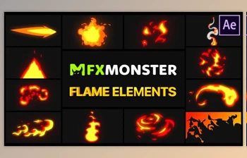 Flame Elements | After <span class='badge badge-warning'>Effects</span> (Videohive 28890319)