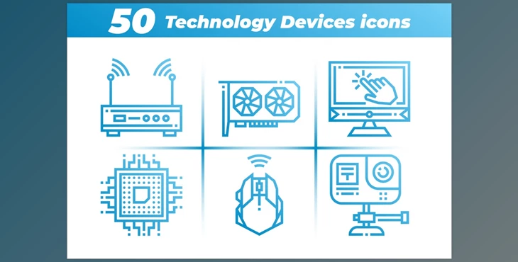 50 Technology Devices Icons