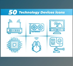 50 Technology Devices Icons