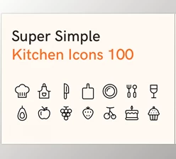Super Simple Kitchen Icons 100