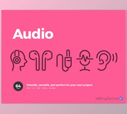 64 Audio Icons playful personality