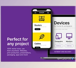 Workplace devices 30 Line icons