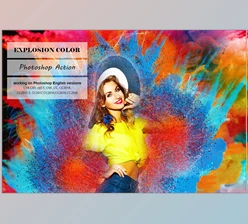 Explosion Color Photoshop Action CreativeMarket-5247557
