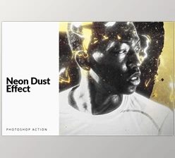 Neon Dust Photoshop Action CreativeMarket-5350079