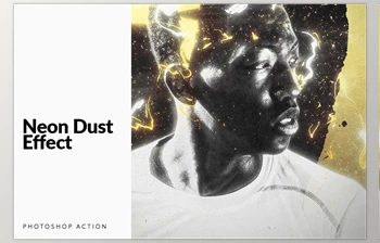 Neon Dust <span class='badge badge-warning'>Photoshop</span> Action CreativeMarket-5350079