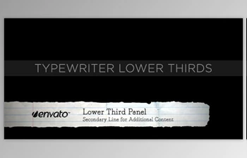 <span class='badge badge-warning'>Typewriter</span> Lower Thirds (Videohive 231562)