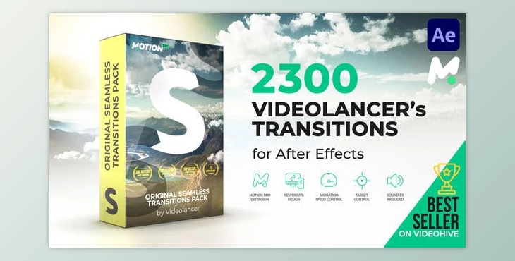 Download Videolancer’s Transitions | Original Seamless Transitions Pack V9 (Videohive 18967340) - AE Project