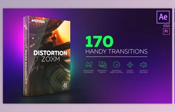 Motion Bro Distortion Zoom Transitions (Videohive-21507643)