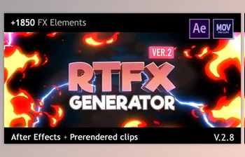 RTFX Generator (1850 FX elements) AE + Pre-rendered clips v2.8.1 <span class='badge badge-warning'>CRACKED</span> (Videohive 19563523)