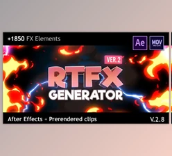 RTFX Generator (1850 FX elements) AE + Pre-rendered clips v2.8.1 CRACKED (Videohive 19563523)