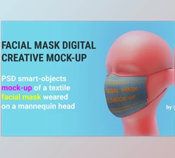 Download Facial mask MOCK-UP CreativeMarket-5012151