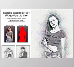 Download Modern Sketch Effect PS Action CreativeMarket-5404495