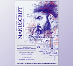 Download Manuscript (Numeric) Photoshop Action GraphicRiver-28764150