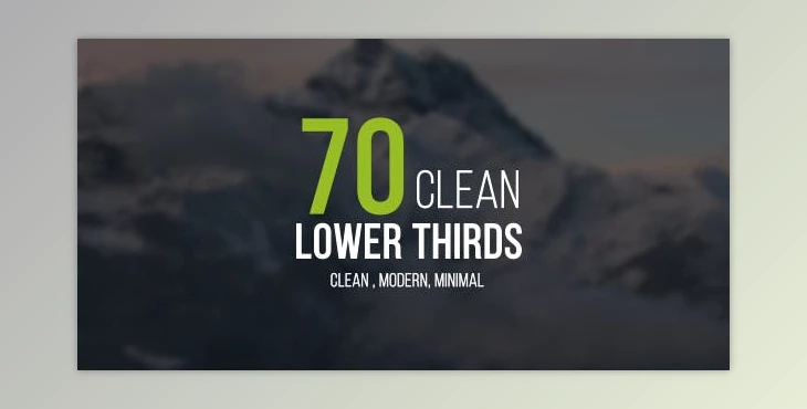 Download 70 Clean Lower Thirds (Videohive 16283018)