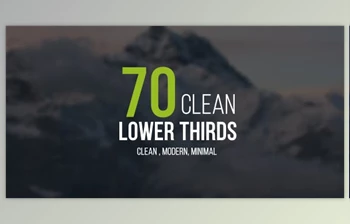 Download 70 <span class='badge badge-warning'>Clean</span> Lower Thirds (Videohive 16283018)