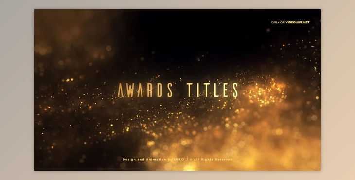 Download Golden Glitter Particles Titles (Videohive 25542712)