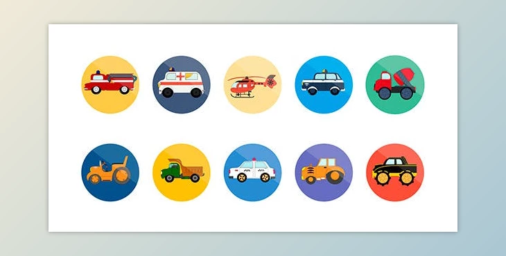 Download 10 Animated Transport Icons (Videohive 8055981)