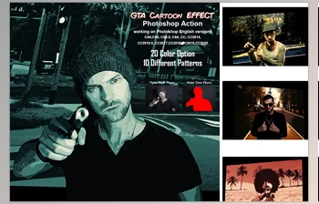 Download GTA Cartoon <span class='badge badge-warning'>Effect</span> Photoshop Action CreativeMarket-5485273