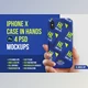 Download iPhone X Plastic Case Hands Mockup CreativeMarket-5336853