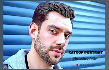 Download Cartoon Portrait <span class='badge badge-warning'>Photoshop</span> Action CreativeMarket-5099109