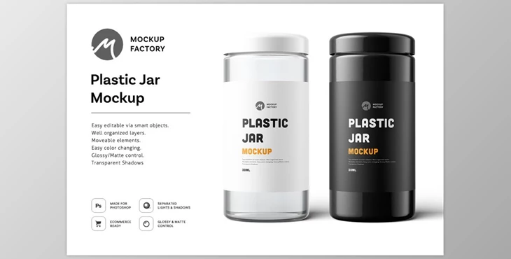 Download Plastic Jar Mockup CreativeMarket-4877775