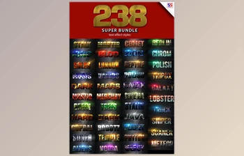 Download 238 Super Bundle Text <span class='badge badge-warning'>Effect</span> GraphicRiver-20599228