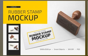 Download Rubber <span class='badge badge-warning'>Stamp</span> Mockup Set CreativeMarket-5389275