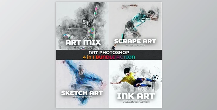 Download Art Photoshop Action 4 in 1 Bundle GraphicRiver-29133173
