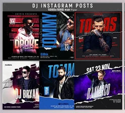 Download 6 Dj Flyer Instagram Posts GraphicRiver-28665080