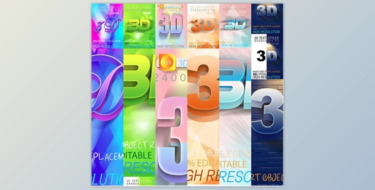 Download Bundle Mix 3D Text Effect 09_9_20 GraphicRiver-28474543 For PS