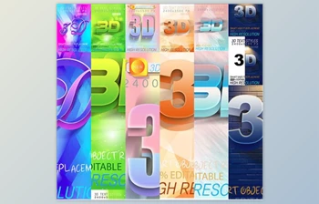 Download Bundle Mix 3D Text <span class='badge badge-warning'>Effect</span> 09_9_20 GraphicRiver-28474543 For PS