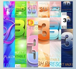Download Bundle Mix 3D Text Effect 09_9_20 GraphicRiver-28474543 For PS