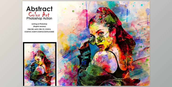 Download Abstract Colorful Art PS Action CreativeMarket-5188807